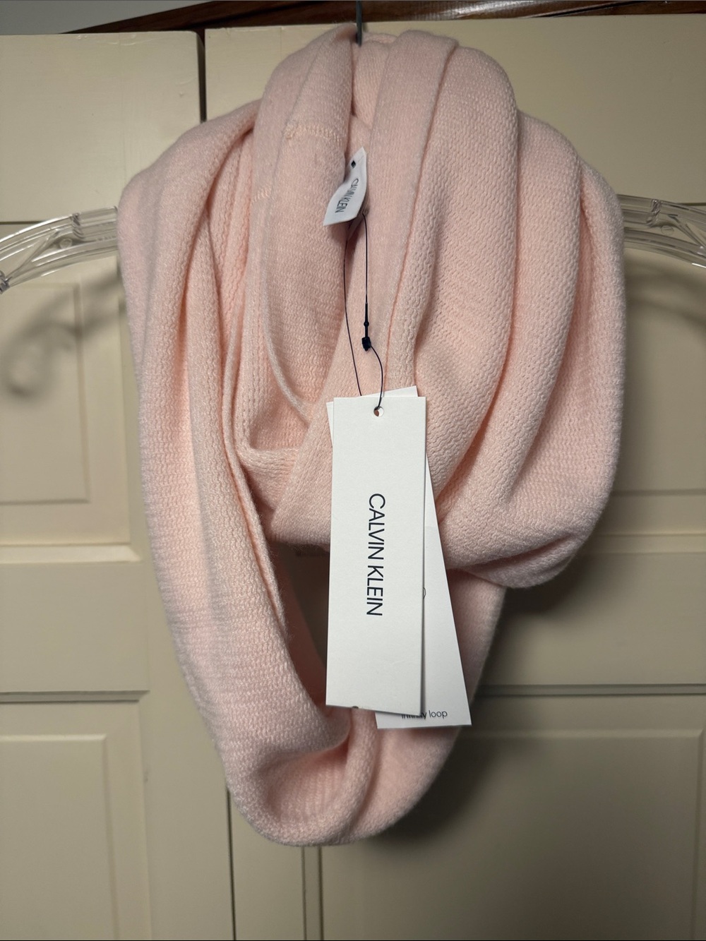 Calvin Klein Soft Blush Infinity Knit Scarf